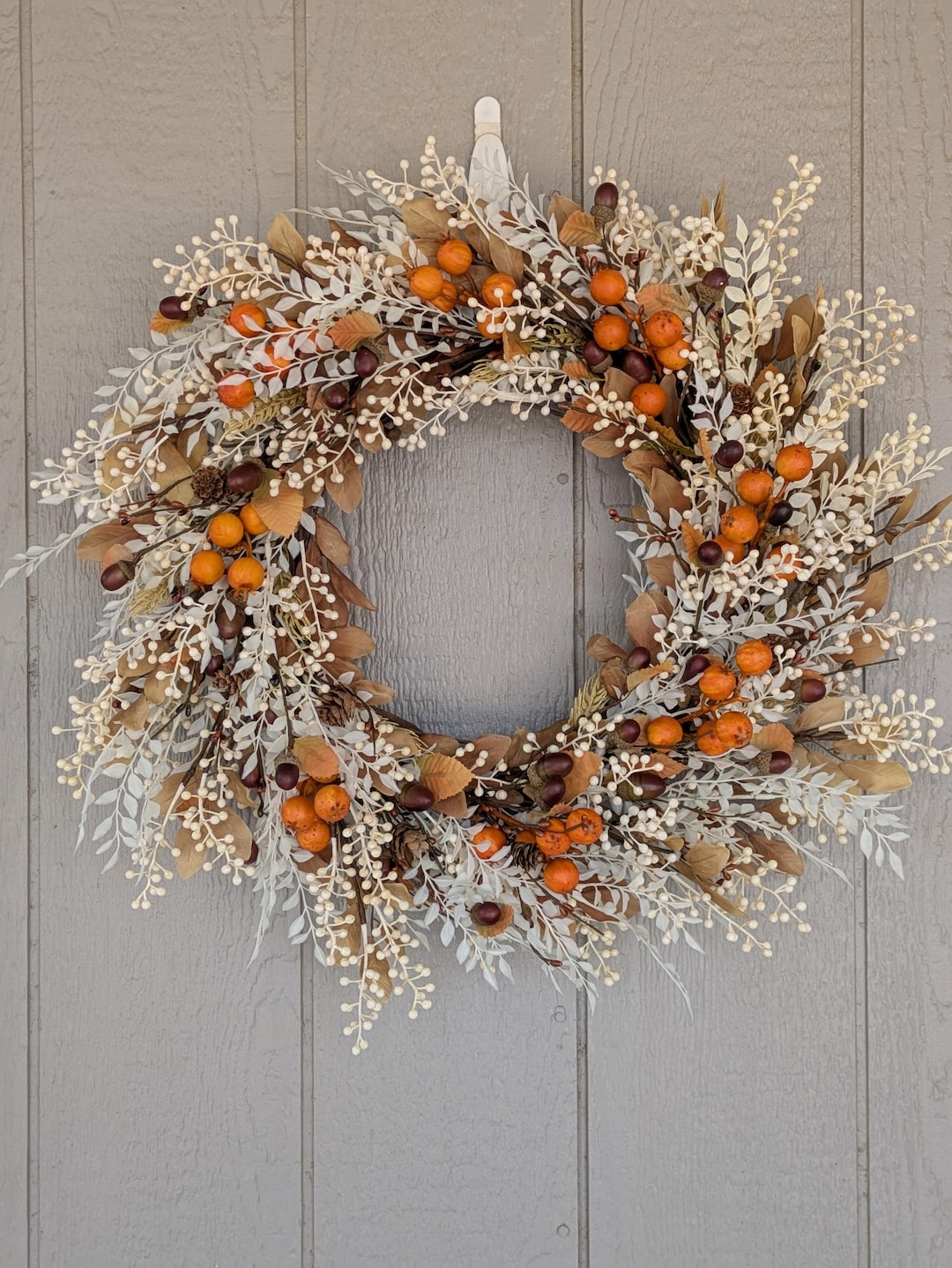 Fall Wreath for Front Door – Neutral Earthy Tones, Autumn Decor - Etsy