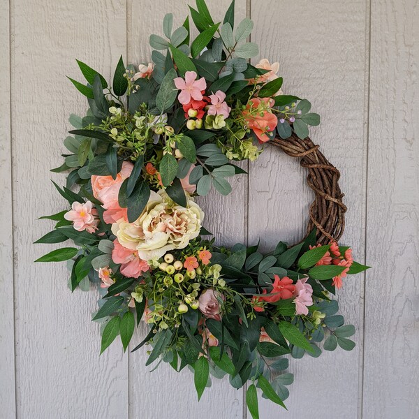 French Door Wreath Etsy