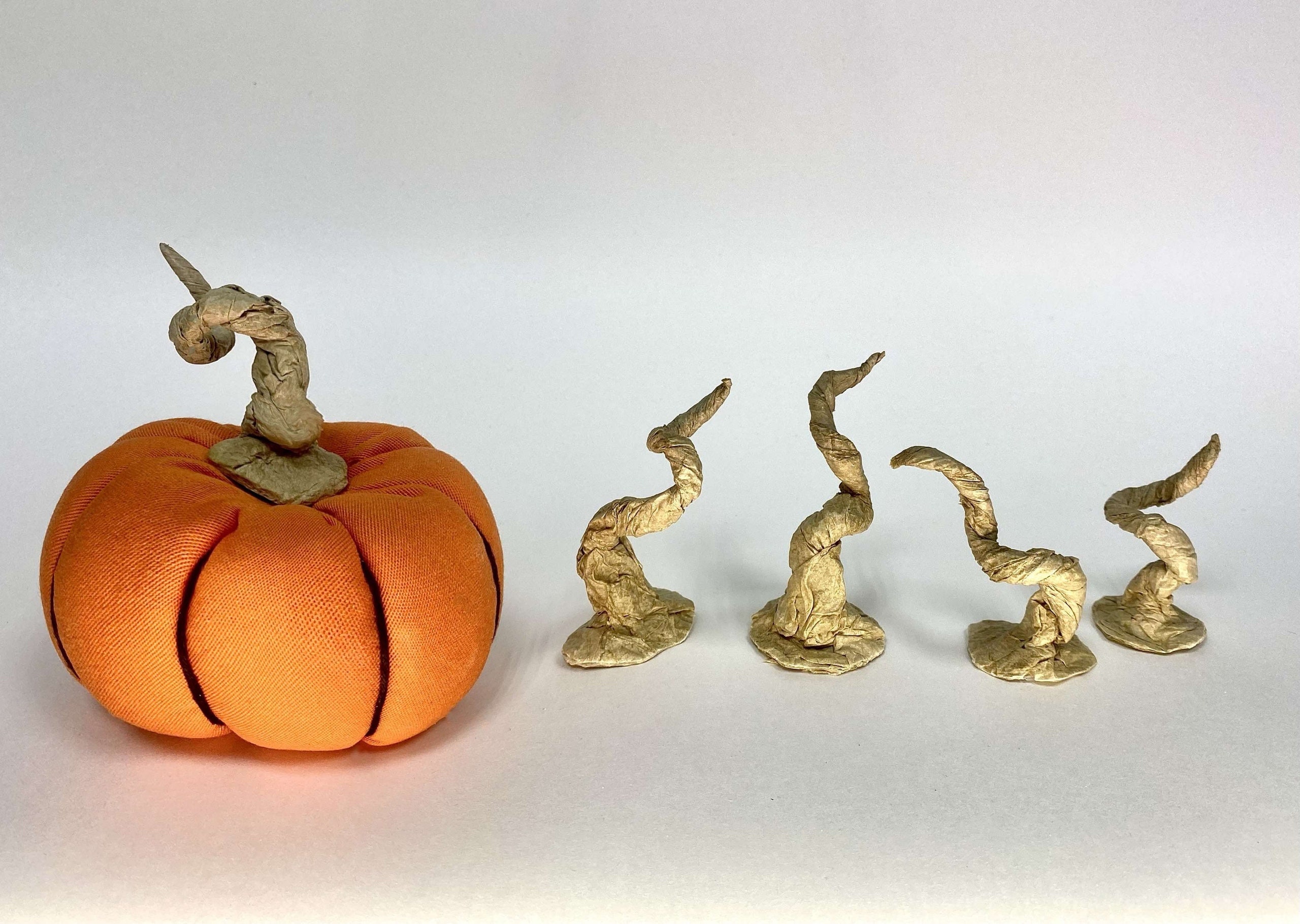 Pumpkin stems Set 4. Artificial paper stems for DIY pumpkins. Etsy