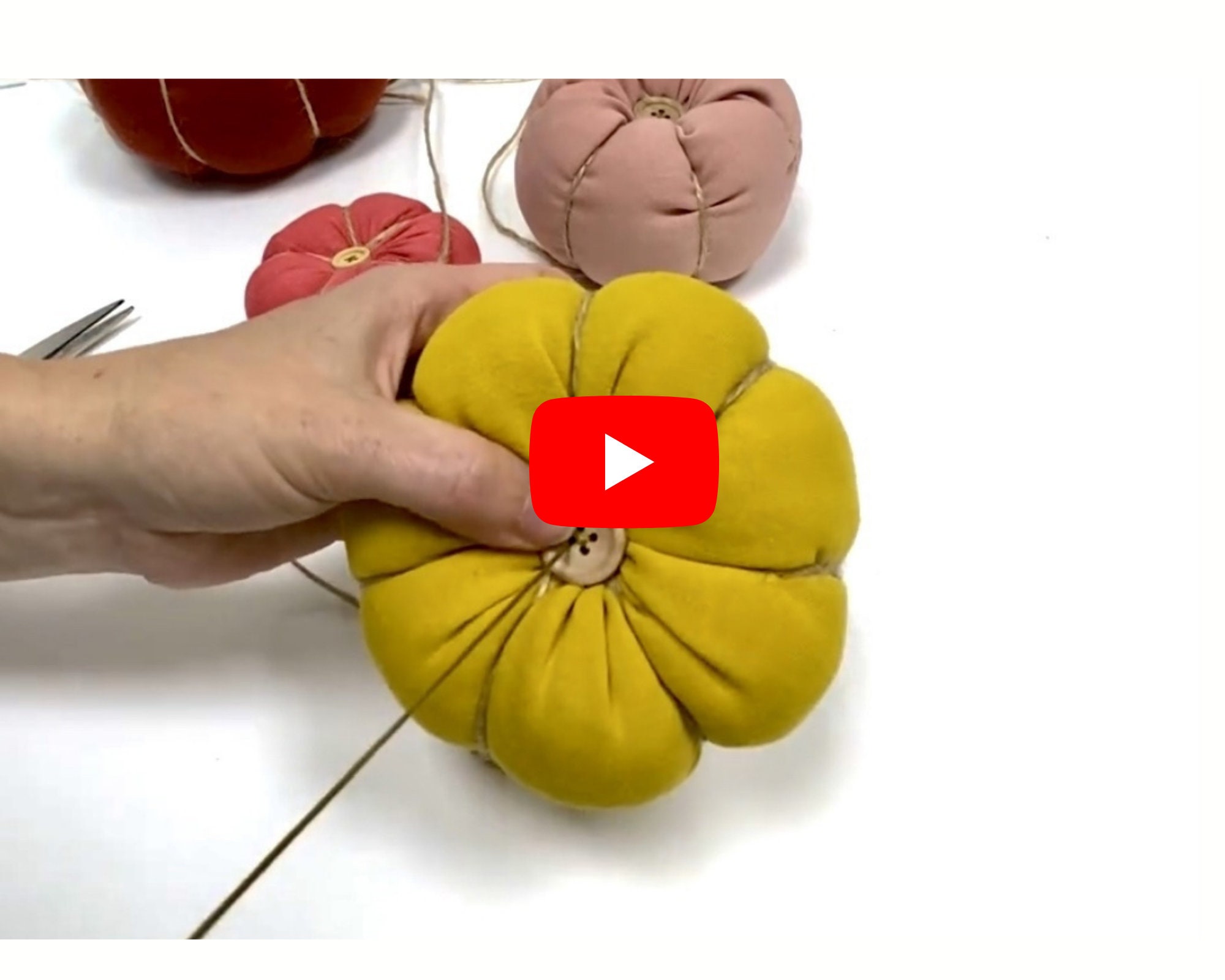 DIY fabric pumpkin. Detailed video tutorial on how to sew a Etsy