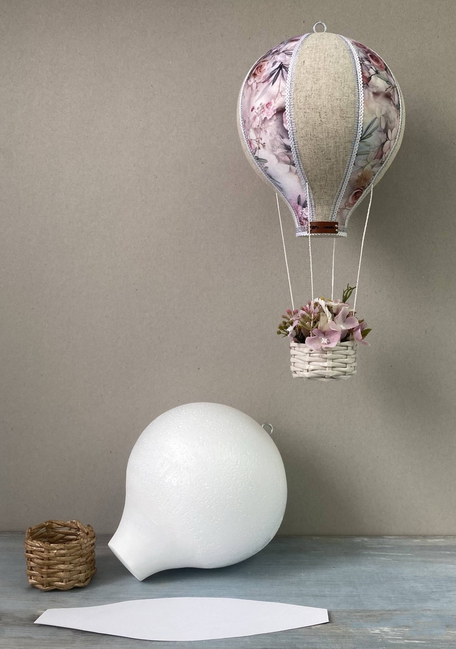 Hot Air Balloon DIY kit without sewing. Baby mobile. Etsy