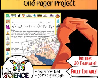Rock Cycle One Pager Project ~ Science One Pager Research Project - Etsy
