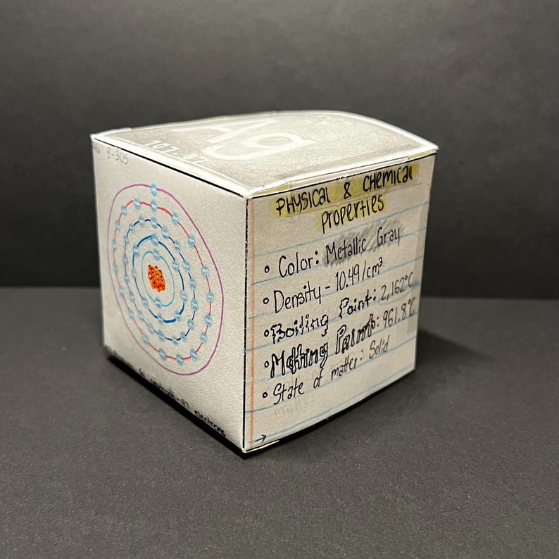 Periodic Table Project Cube: 3D Science Activity (digital Download) - Etsy