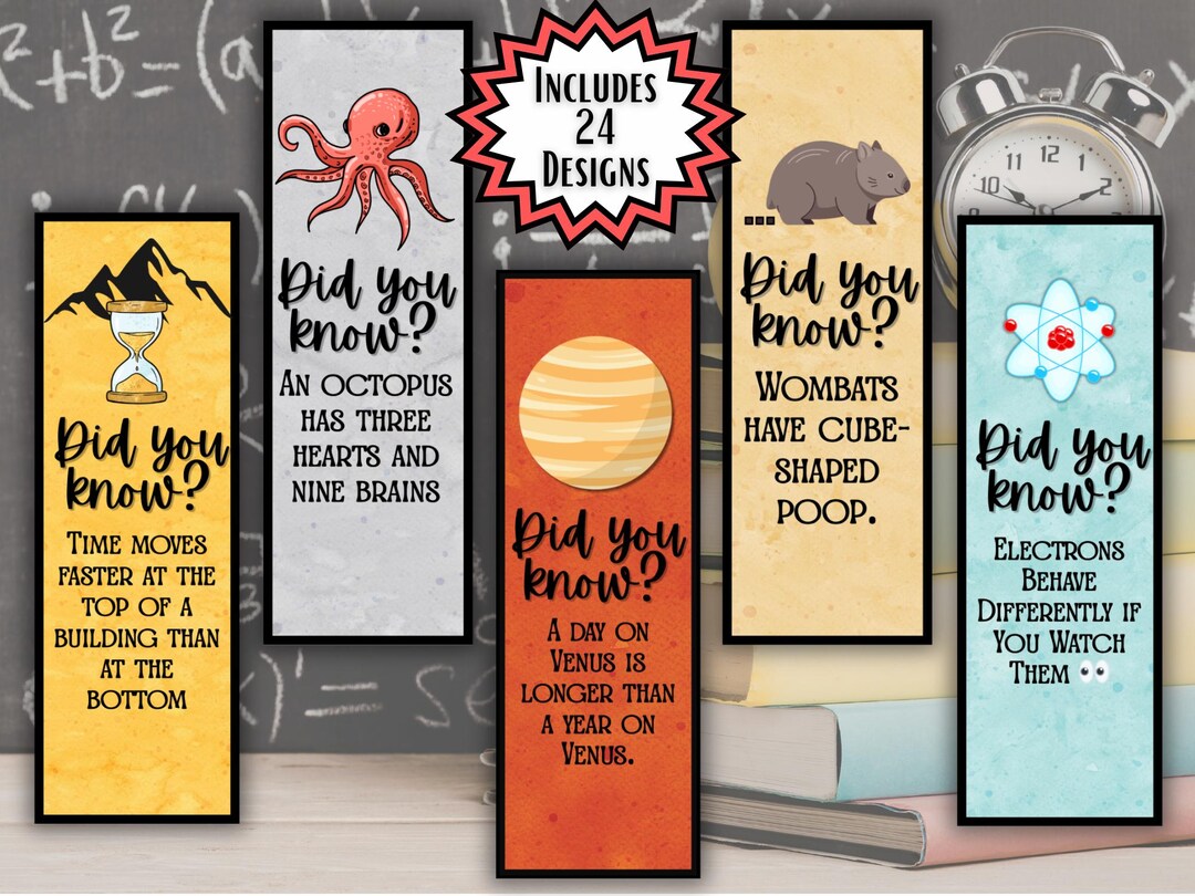 Science Incentives Science Fact Bookmarks Printable | Classroom Rewards for Students ...