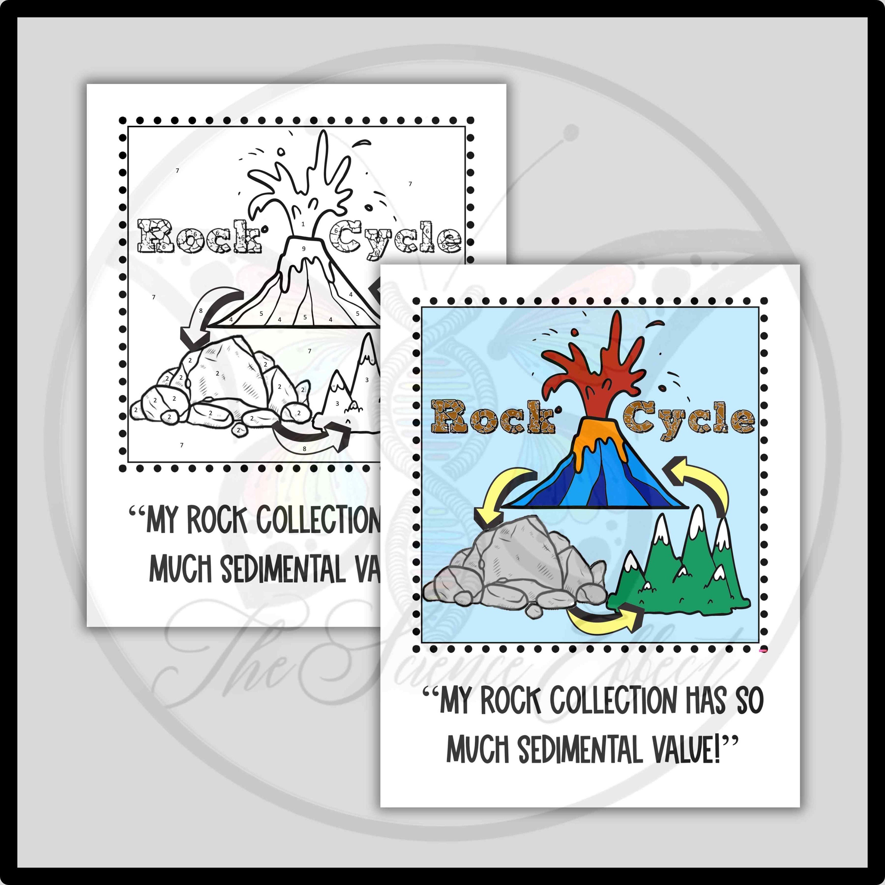 Rock Cycle Color by Number Worksheet: Science Activity (PDF & PPT) - Etsy