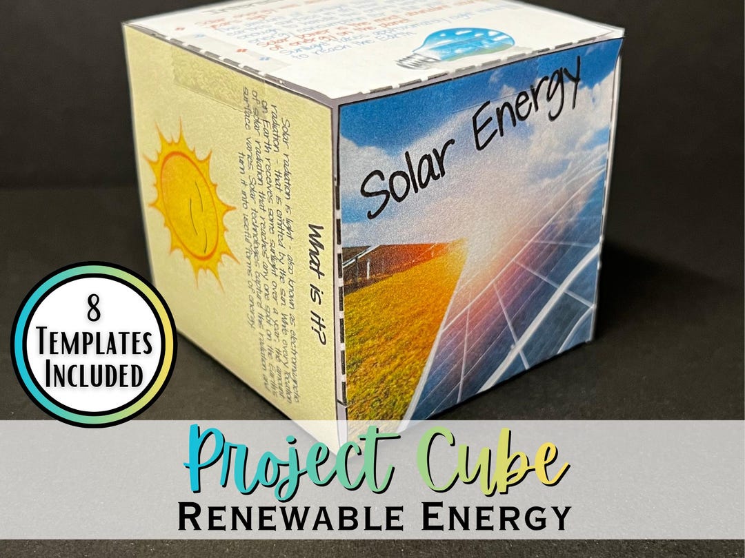 Renewable Energy 3D Science Project Cube | Environmental Research ...