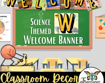 Science Classroom Welcome Sign: Science Decoration (PDF Download)