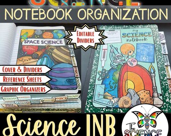 Configuração do Caderno Interativo de Ciências | Capas e Abas Editáveis para Caderno Interativo | Organização da Pasta de Ciências para o Ensino Fundamental II | Material de Ciências para Imprimir para a Volta às Aulas