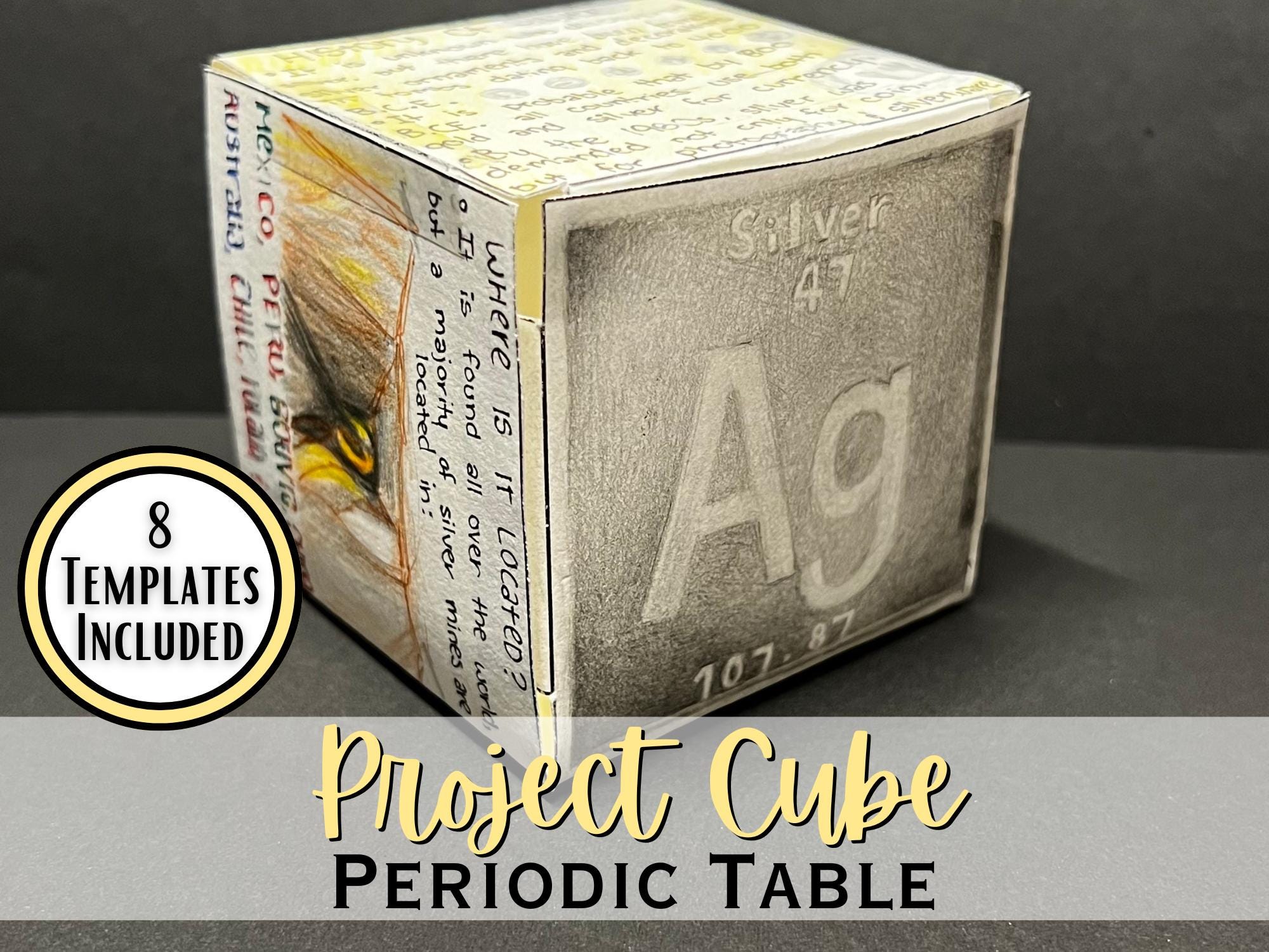 Periodic Table Project Cube: 3D Science Activity (digital Download) - Etsy