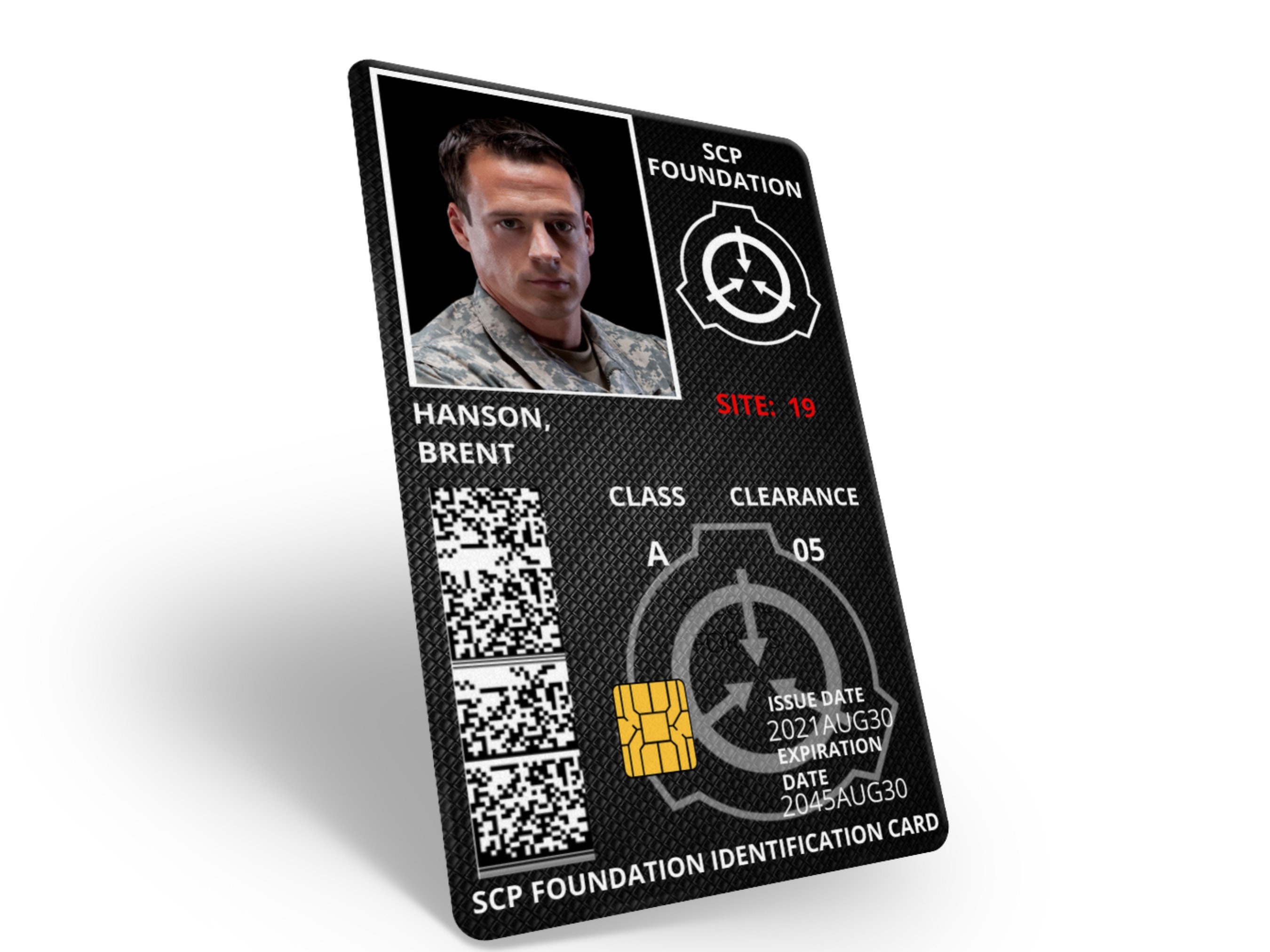 SCP Foundation Departmental ID Card / Badge Customized With 