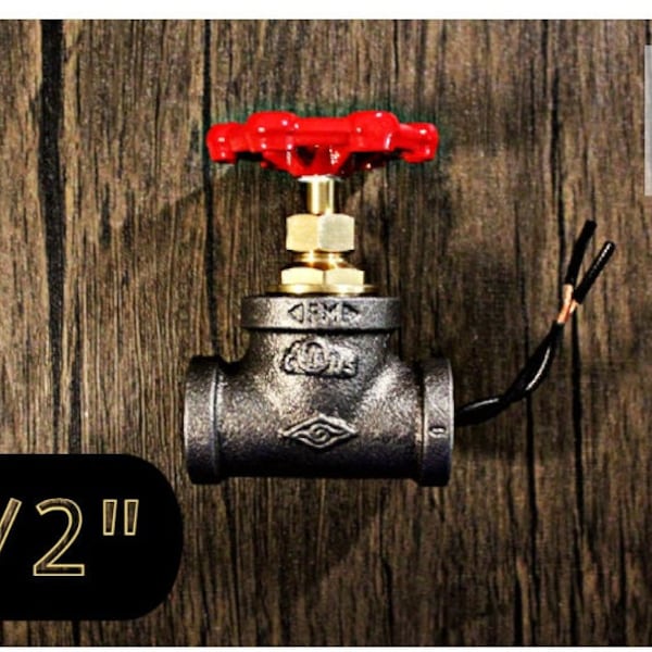 Faucet Style On/Off Switch 1/2" Iron Tee Fitting Vintage Steampunk Lamp/Light Switch