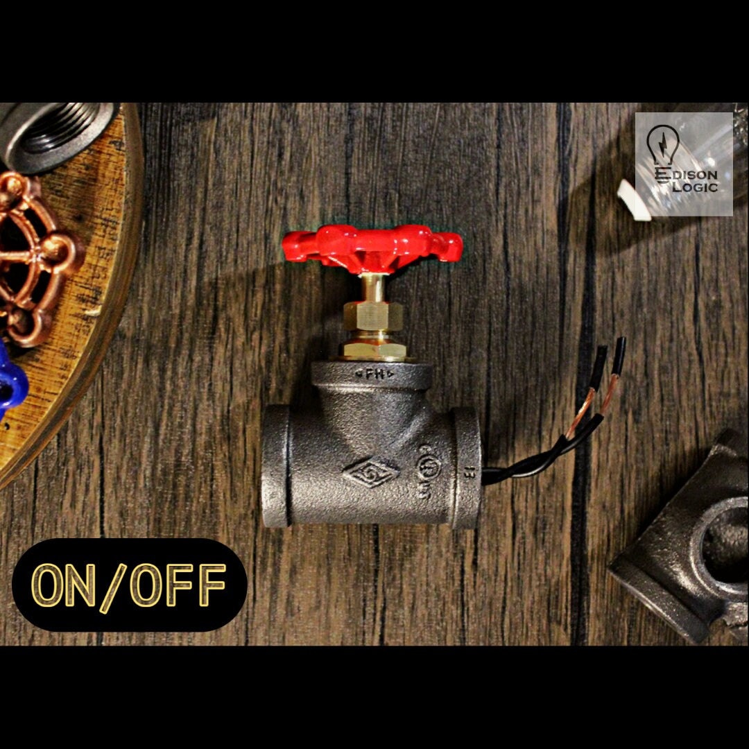 Faucet Style On/off Switch Insert for Vintage Steampunk Style Lamp ...