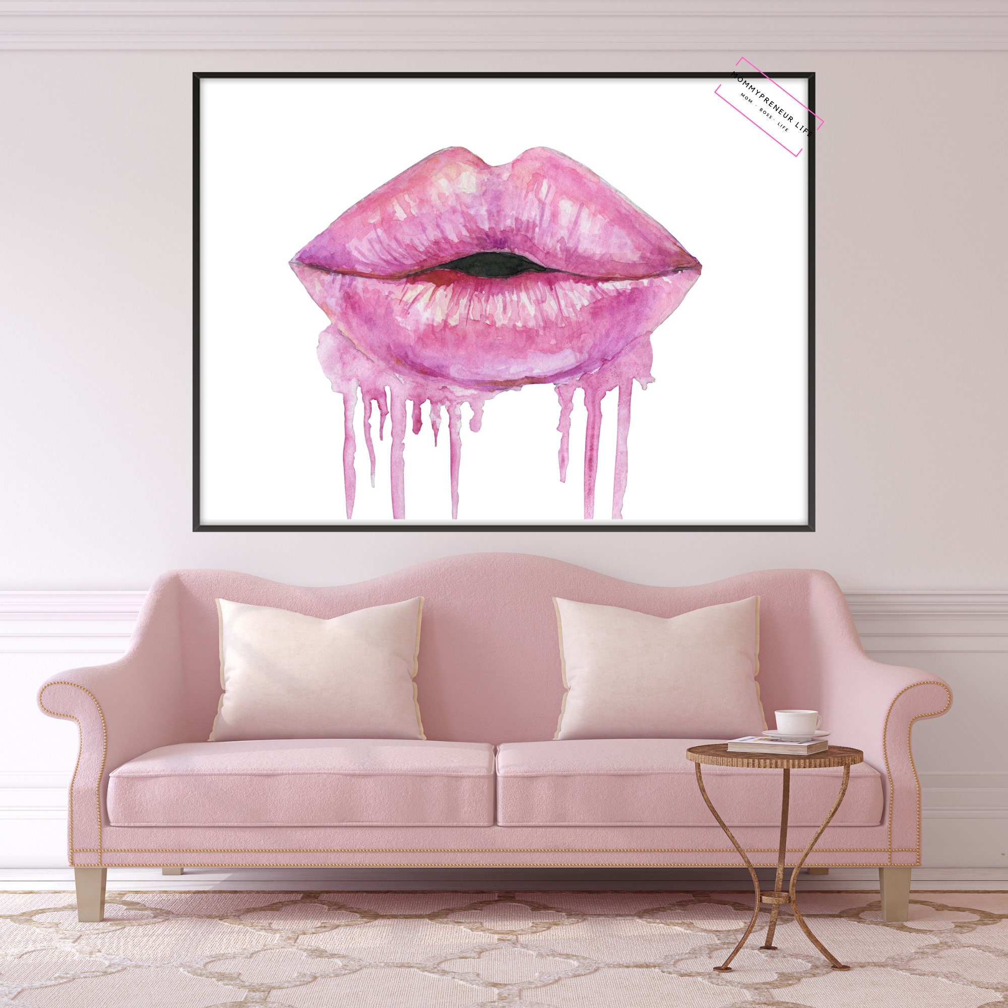 Fashion Prints Lips dripping Teen Girl Room Decor Office | Etsy