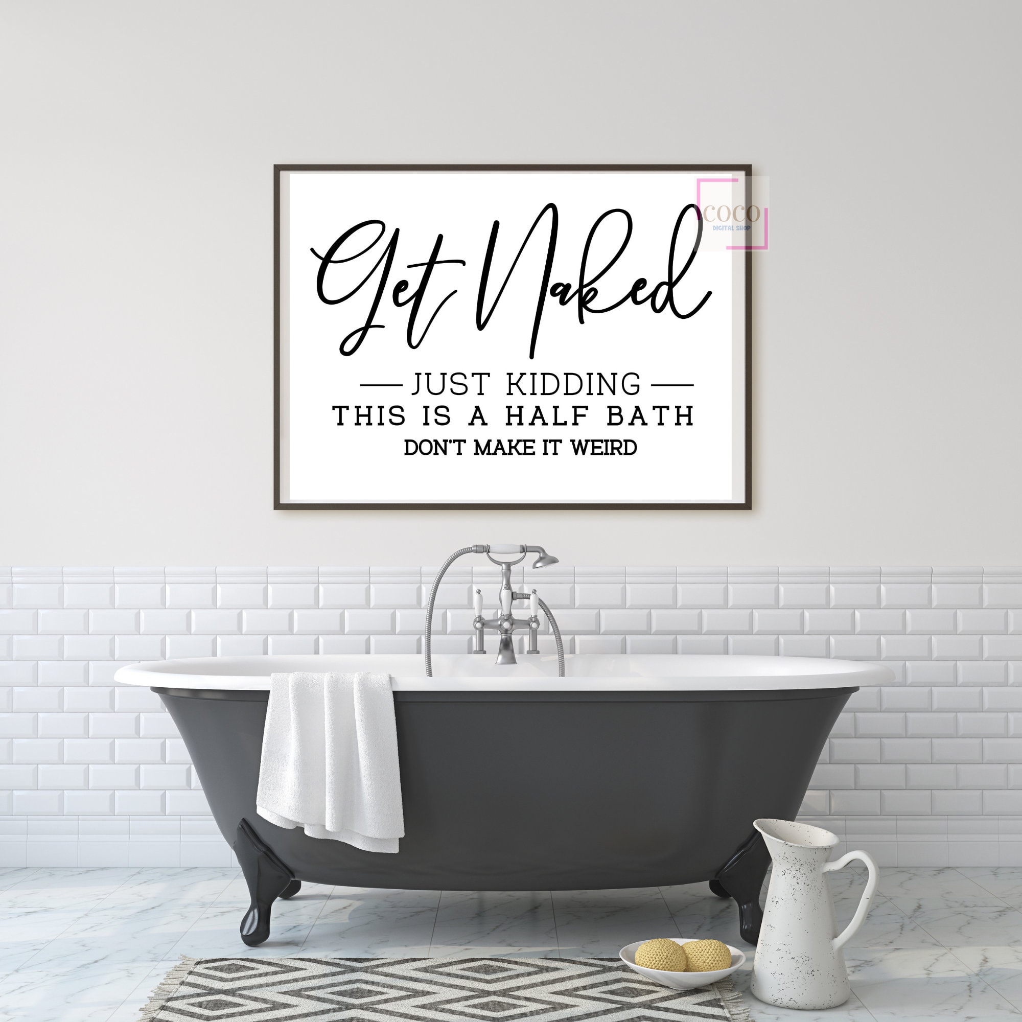 Bathroom Print Funny Bathroom Signs Home Décor Etsy