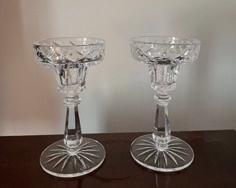 Lead Crystal Candle Holder Etsy