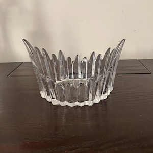Orrefors Sweden Clear Crystal Glass Bowl &quot;Princess Crown&quot;