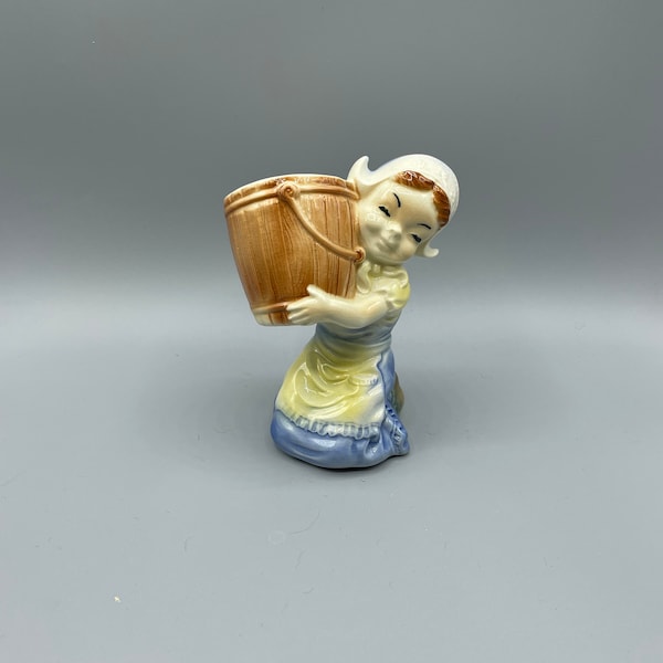 Royal Copley Pottery Dutch Girl with Bucket Planter