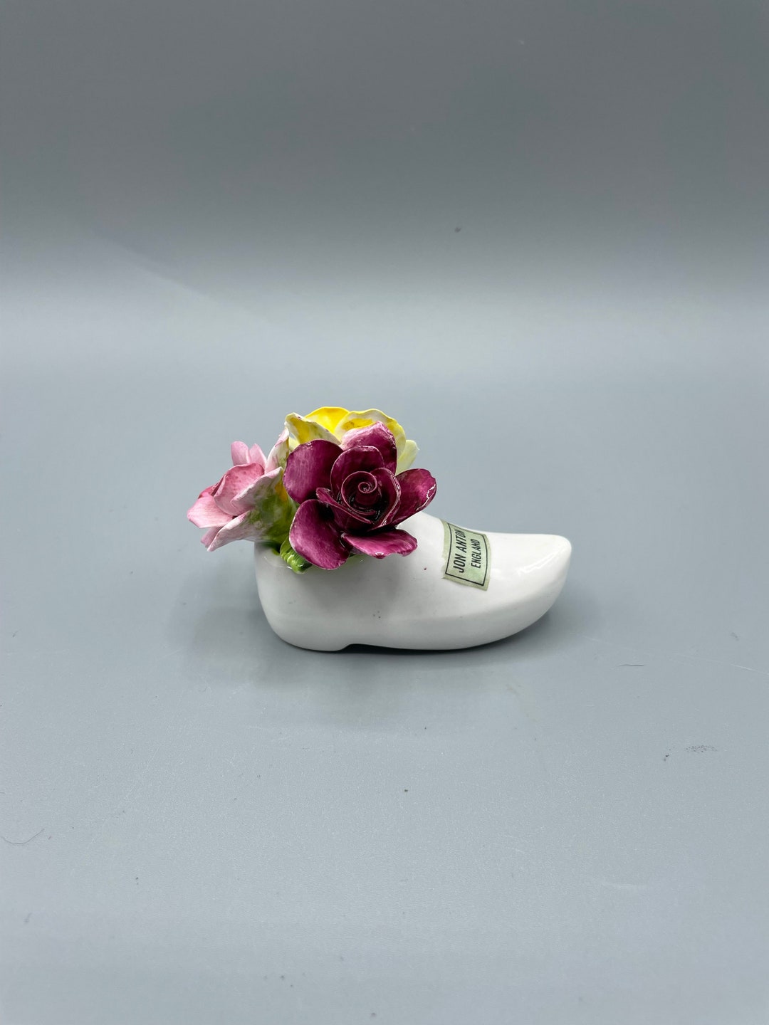 Vintage Staffordshire Jon Anton Bone China Shoe With Flowers - Etsy