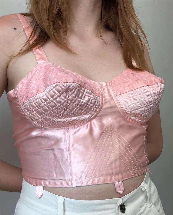 Very Rare Vintage Pink Bullet Bra Bustier Etsy
