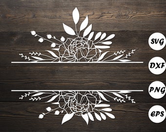 Floral Monogram Svg Etsy