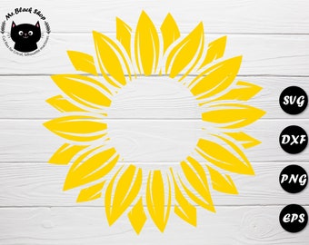 Download Sunflower Frame Svg Etsy