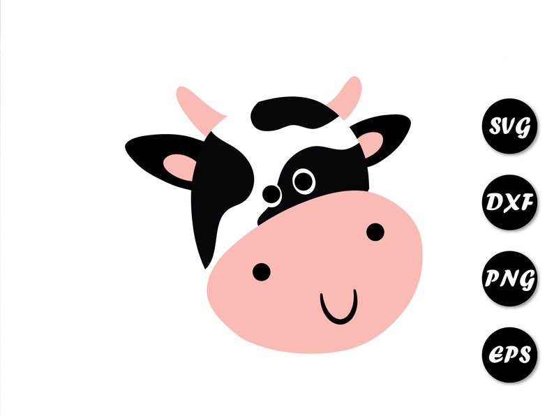 Download Cute cow svg Cow face clipart Baby cow svg Calf svg Farm ...