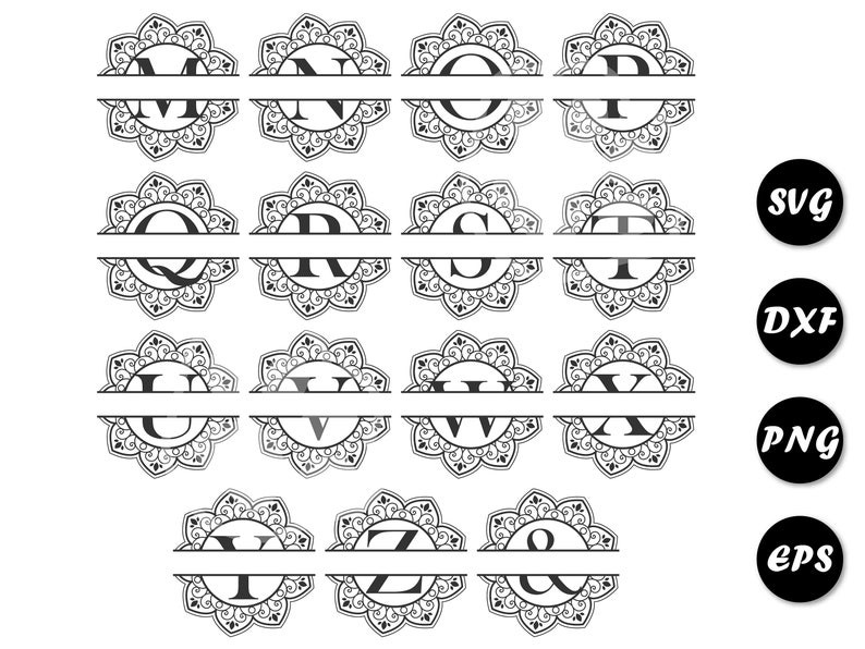 Download Split monogram svg Family monogram svg Family name svg Last | Etsy