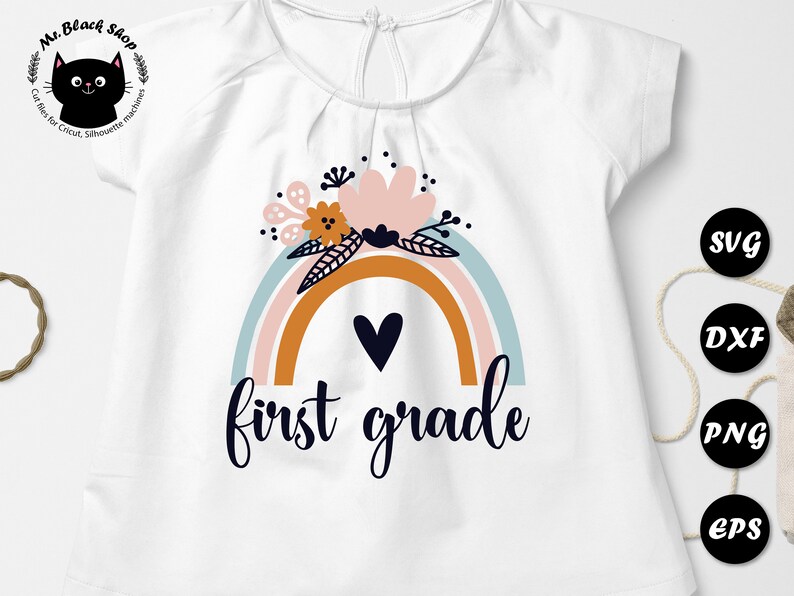 Download First grade svg Rainbow svg 1st grade png Flower svg ...