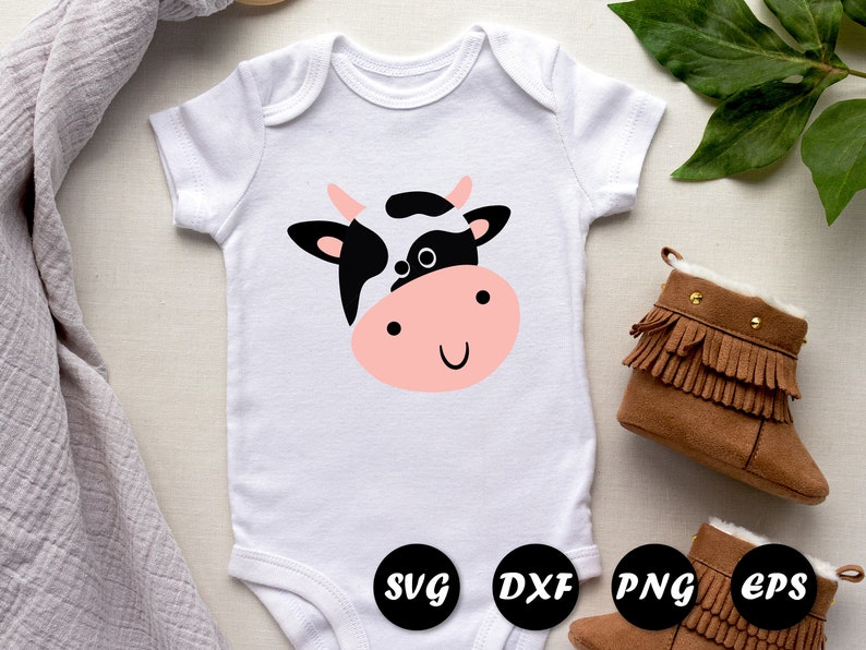 Download Cute cow svg Cow face clipart Baby cow svg Calf svg Farm ...