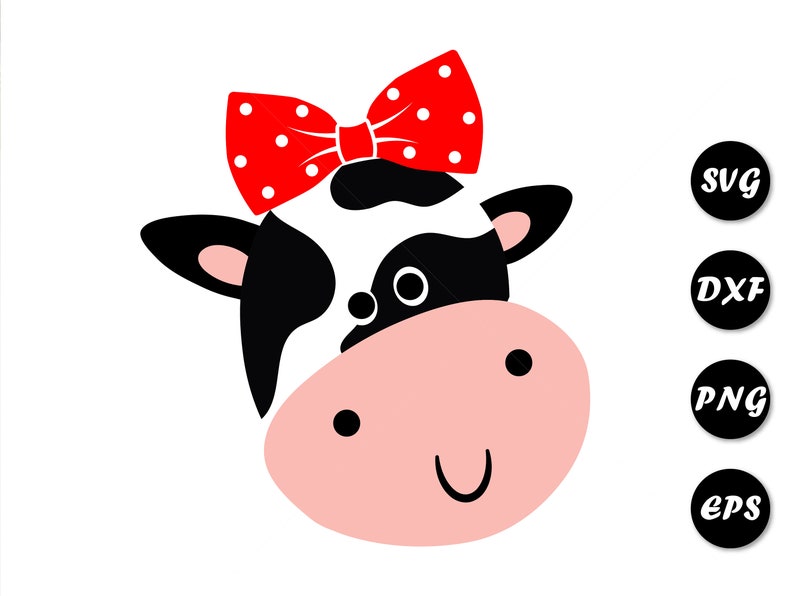 Free Free 114 Baby Cow With Bow Svg SVG PNG EPS DXF File