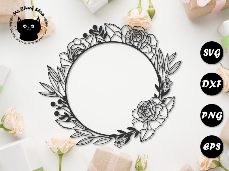 Download Floral Wreath Svg Flower Monogram Svg Floral Frame Svg Rose Wreath Svg Circle Wreath Svg Wedding Svg Flower Svg Floral Svg Files For Cricut Clip Art Art Collectibles Delage Com Br