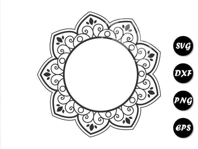 Download Monogram frame svg Mandala svg Split monogram svg Circle ...