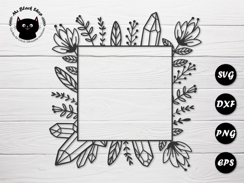 Download Clip Art Floral Frame Svg Flower Border Svg Geometric Square Frame Svg Rectangle Frame Svg Wedding Frame Svg Png Floral Wreath Svg Files For Cricut Art Collectibles