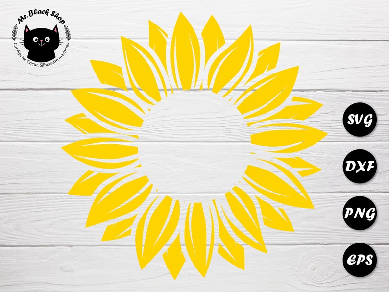 Download Sunflower svg Circle monogram frame svg Sunflower clipart ...
