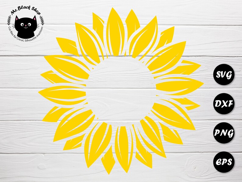 Free Free 117 Silhouette Sunflower Monogram Frame Svg Sunflower Svg SVG PNG EPS DXF File