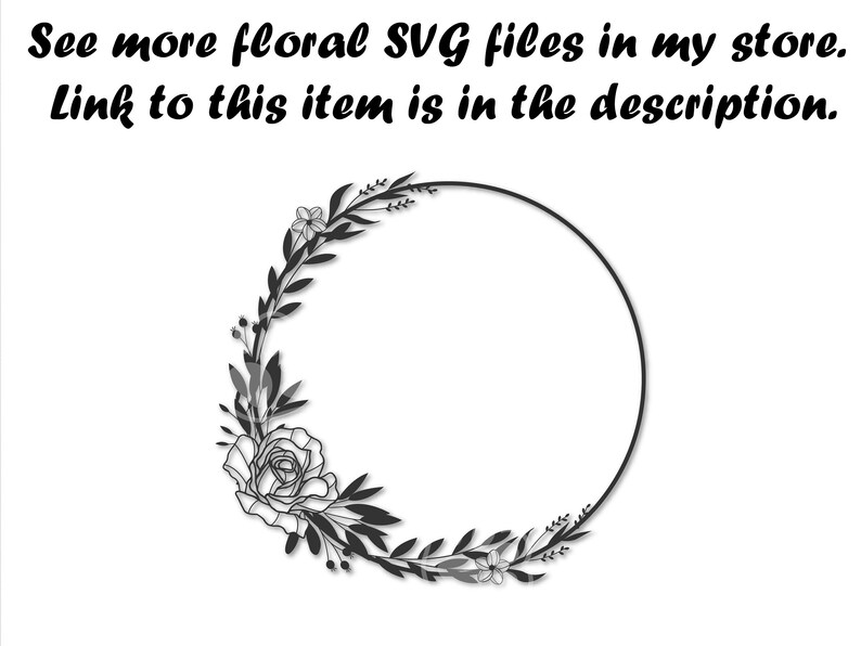 Floral monogram svg Monogram frame svg flowers Floral svg Rose svg Floral wreath svg Geometric frame svg Wedding svg Floral frame svg