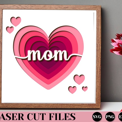 Mothers Day Shadow Box Svg Cut File for Cricut Layered Shadow Etsy