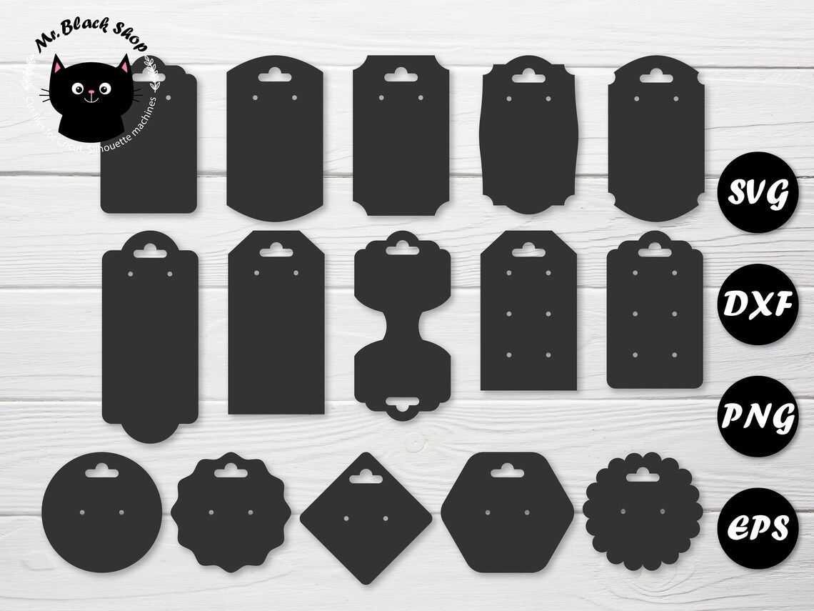 Earring cards svg bundle Jewelry display svg Earring holder Etsy