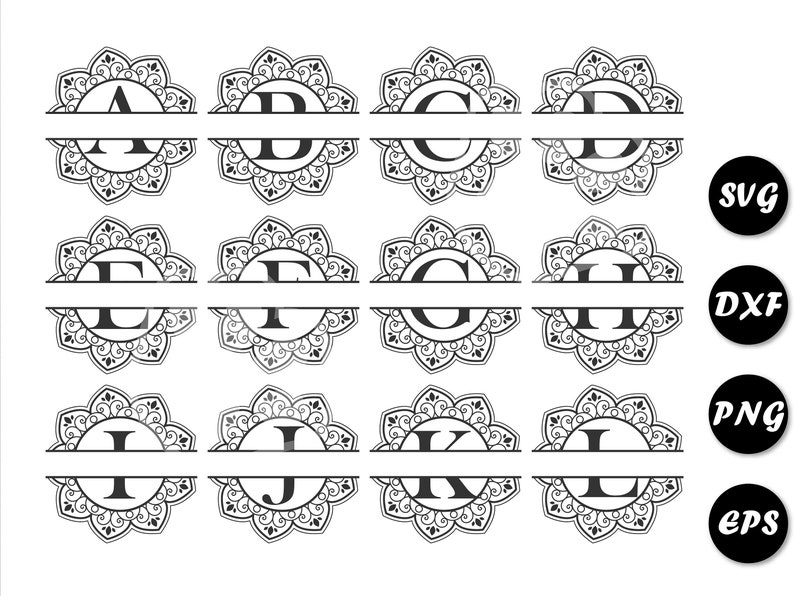 Download Split monogram svg Family monogram svg Family name svg Last | Etsy