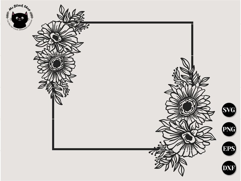 Free Free 81 Sunflower Wreath Svg Black And White SVG PNG EPS DXF File