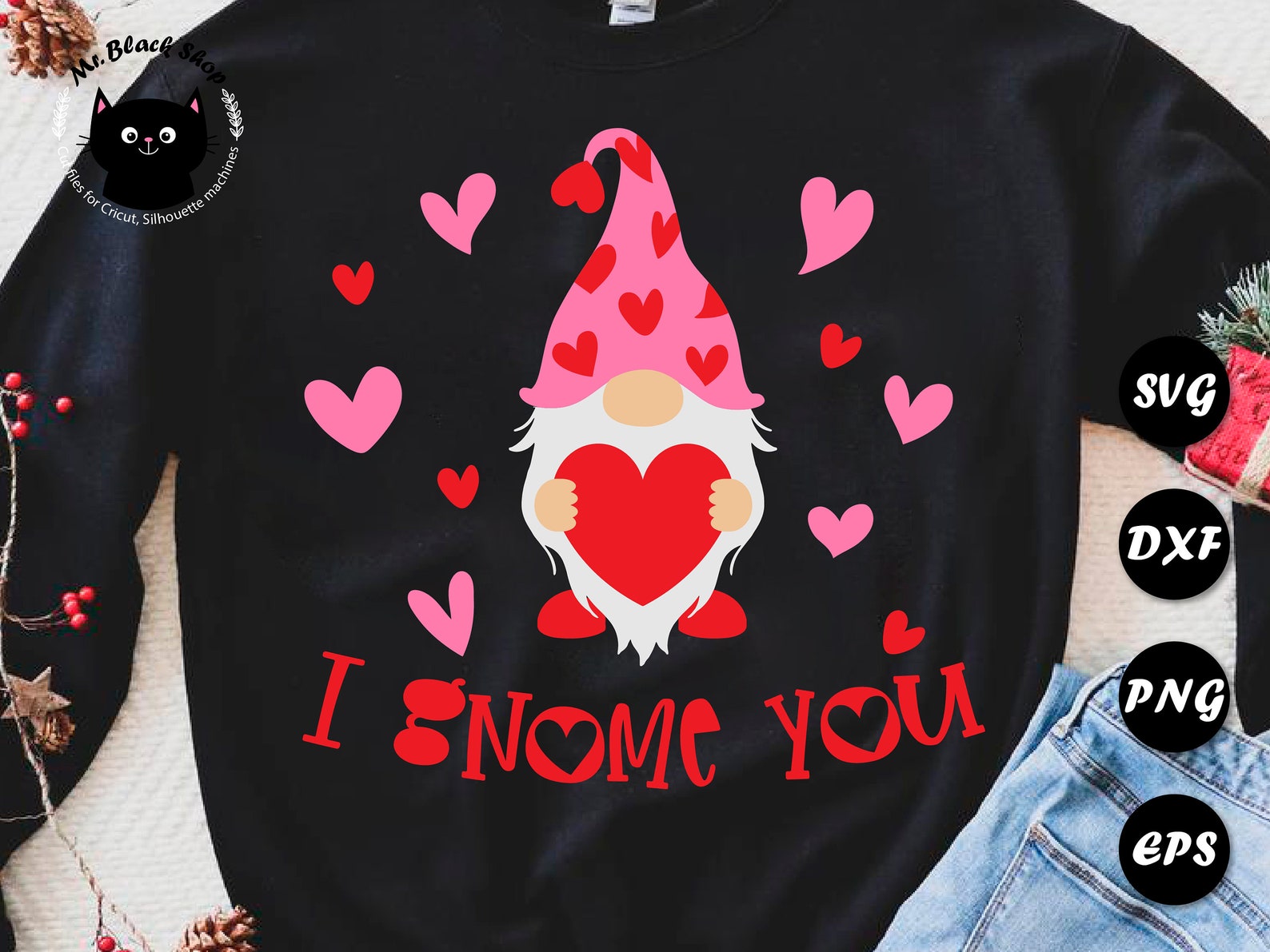 Download I gnome you svg Valentine gnome svg png Kids valentine ...
