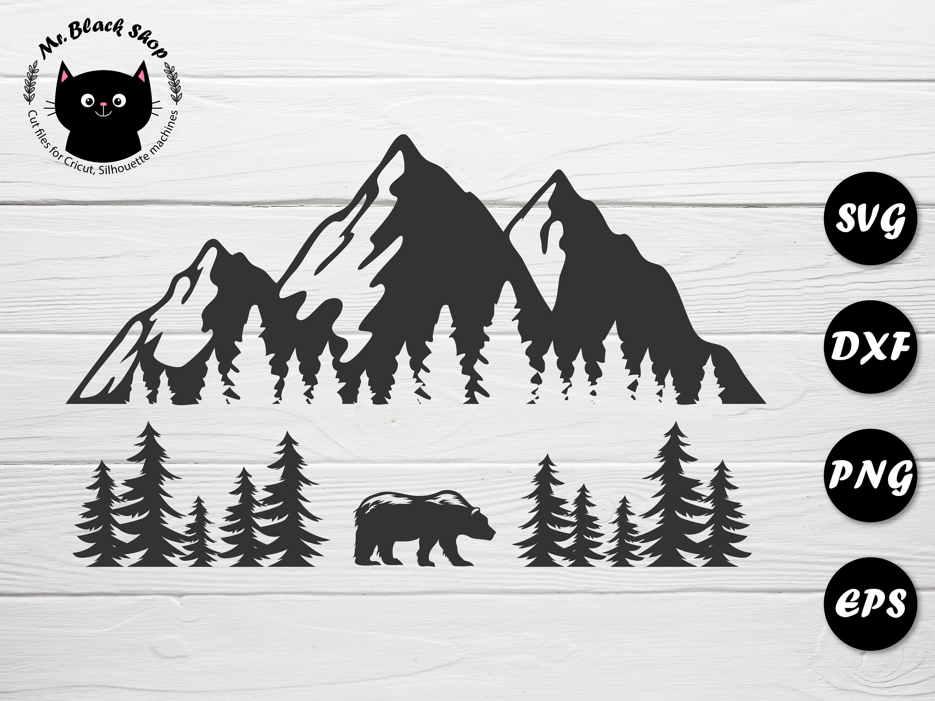 Free Free 268 Mountain Range Bear Svg SVG PNG EPS DXF File