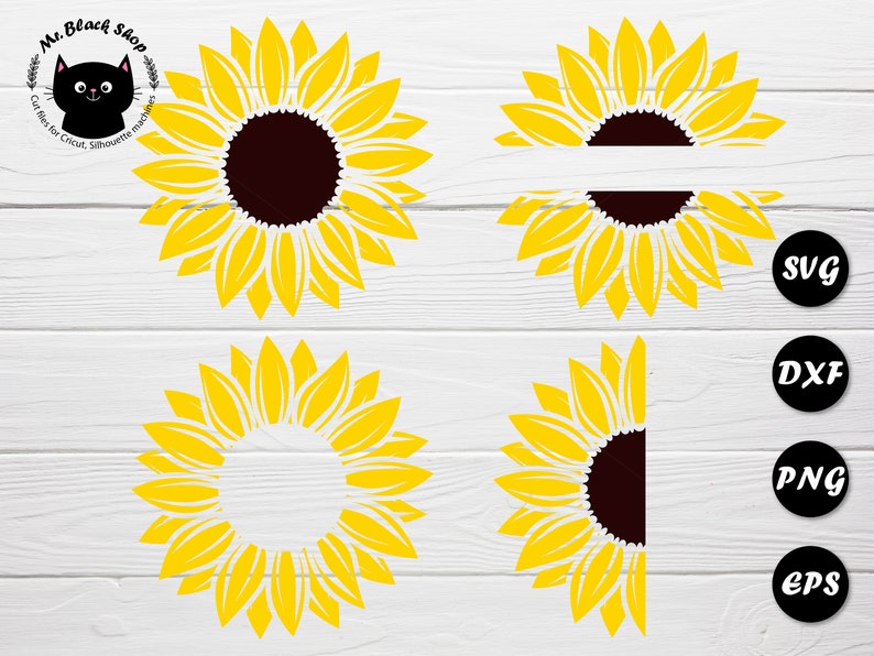Download Sunflower svg bandle Sunflower clipart Sunflower monogram ...