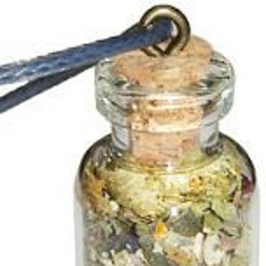 Bottle Enchantments Sweet Dreams Hibiscus Relaxation Sleep Aid Magical Herbs Meditation Necklace image 1