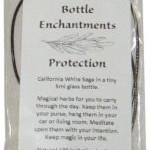 Bottle Enchantments Protection White Sage Magical Herbs Meditation Necklace image 5