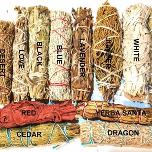 Sage - Sweetgrass Sage - Pinon Pine Smudge Stick - Copal Sage- Lavender Sage - Cedar Sage - Smudge Sticks - Desert Sage
