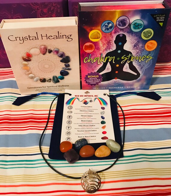 7 Chakras Set Crystal Necklace Chakra Stones Beginner Etsy 7 Chakras Set Crystal Necklace Chakra Stones Beginner Etsy
