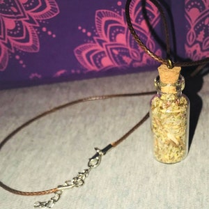 Bottle Enchantments Peaceful Home Desert Sage Relaxation Protection Magical Herbs Meditation Necklace image 5