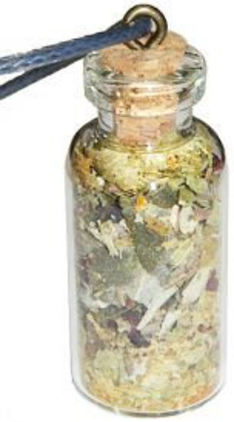 Bottle Enchantments Sweet Dreams Hibiscus Relaxation Sleep Aid Magical Herbs Meditation Necklace image 1