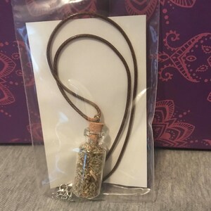 Bottle Enchantments Peaceful Home Desert Sage Relaxation Protection Magical Herbs Meditation Necklace image 6